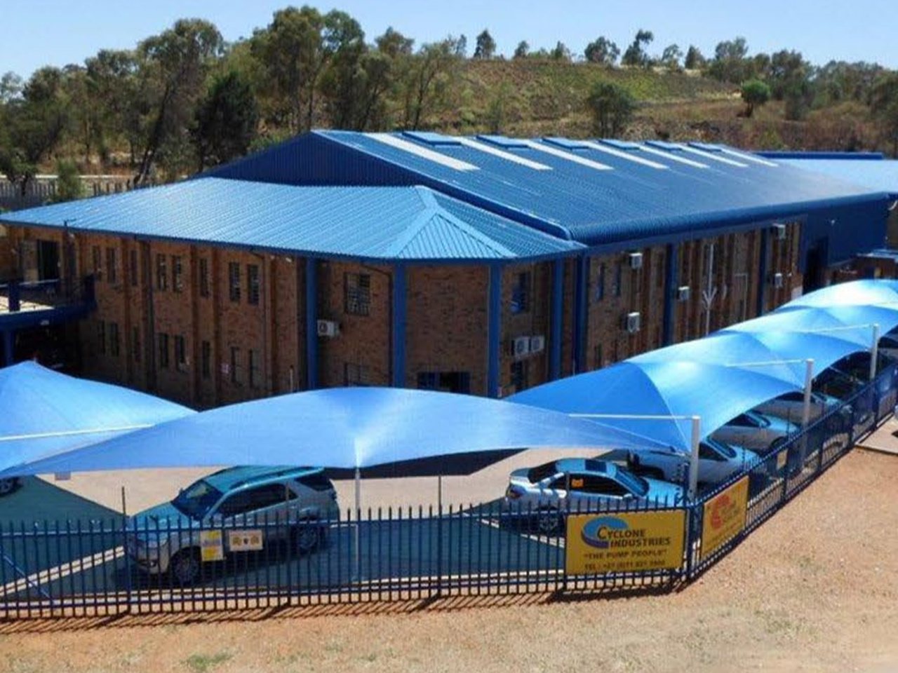 The Cyclone Industries offices and workshop in Simmerfield, Germiston