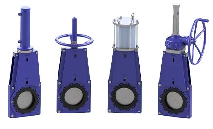 Wafer knife gate valve
