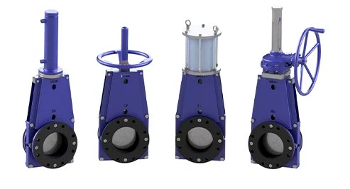 Knife gate valves